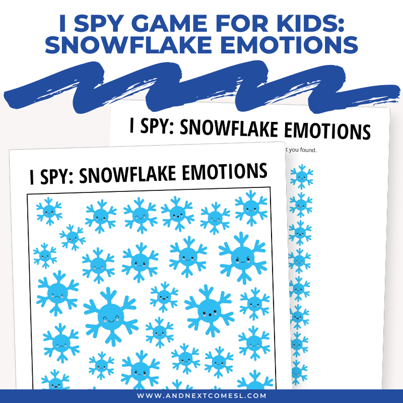 Snowflake Emotions I Spy Game