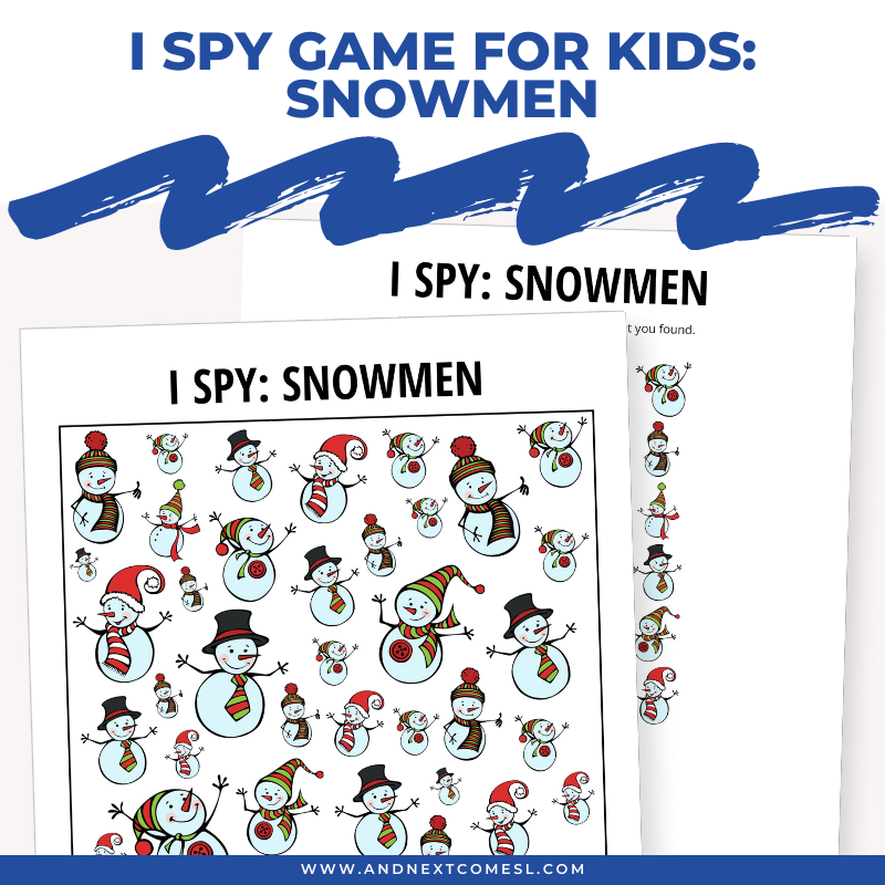 Snowmen I Spy Game