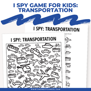 Transportation Icons I Spy Game