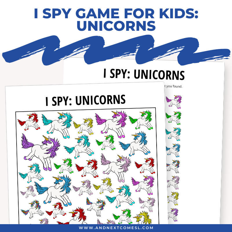 Unicorns I Spy Game